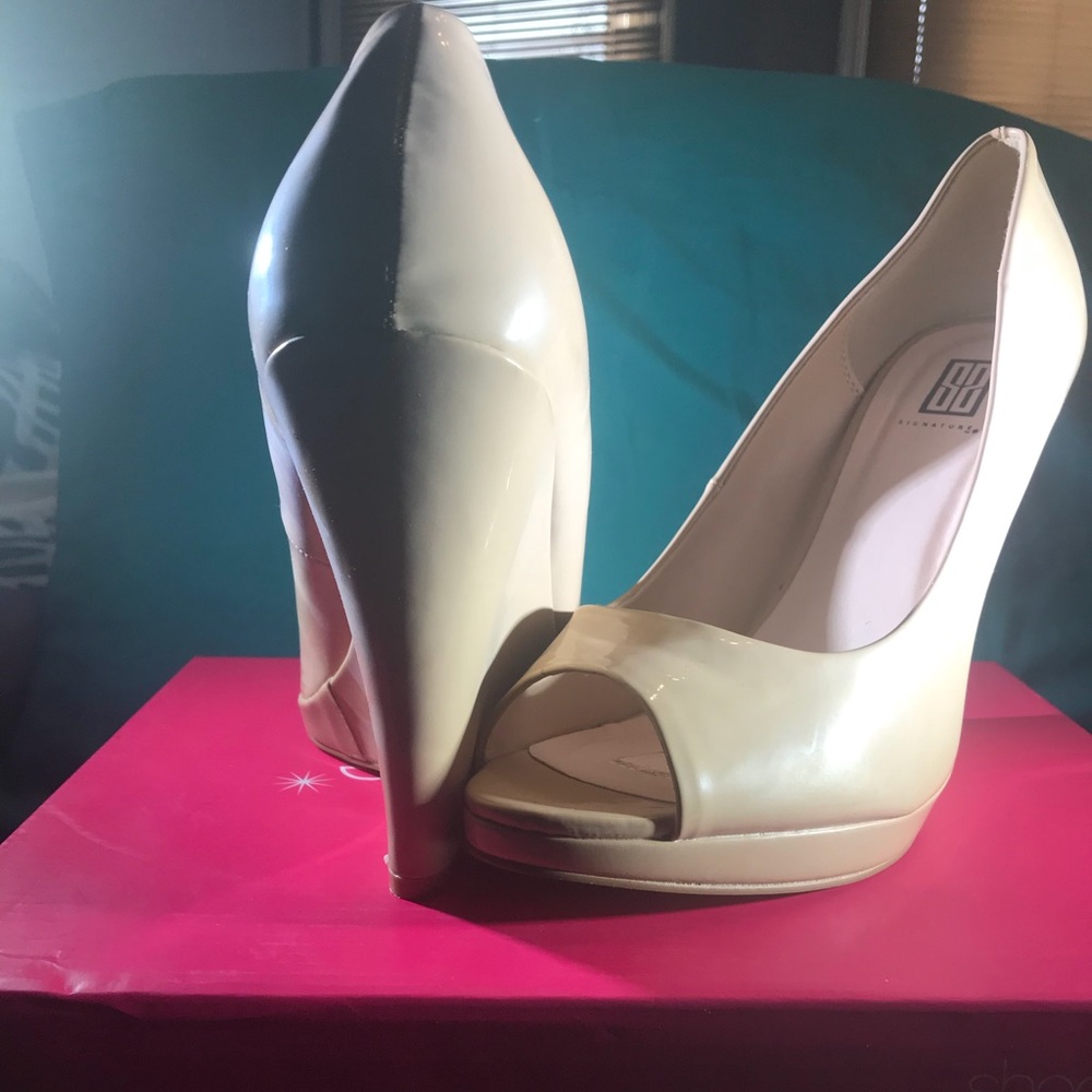 Nude Wedge Heels